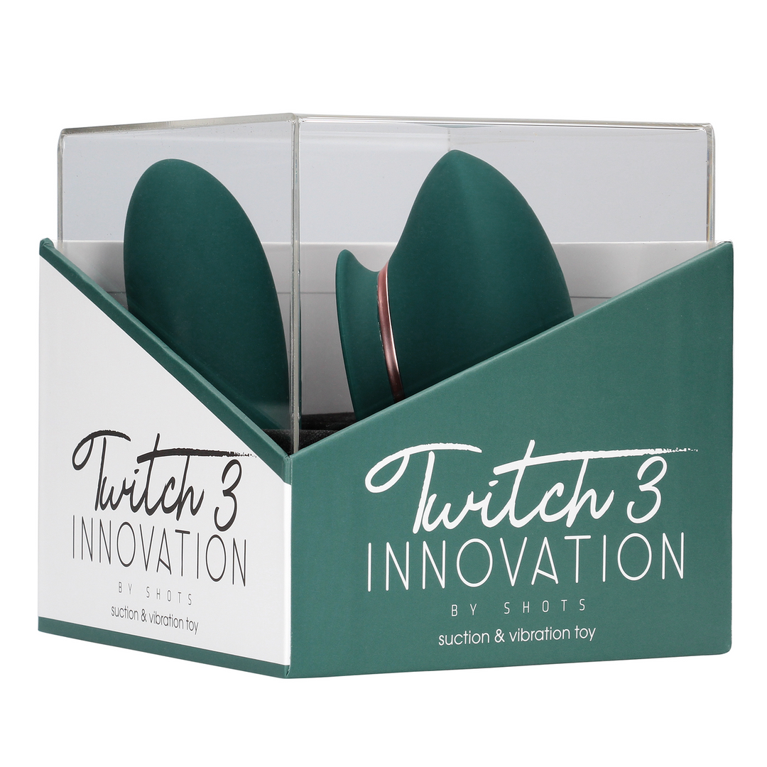 Innovation by shots Twitch 3 - Oplaadbare Vibrator en Suction - Bosgroen (8714273054999)