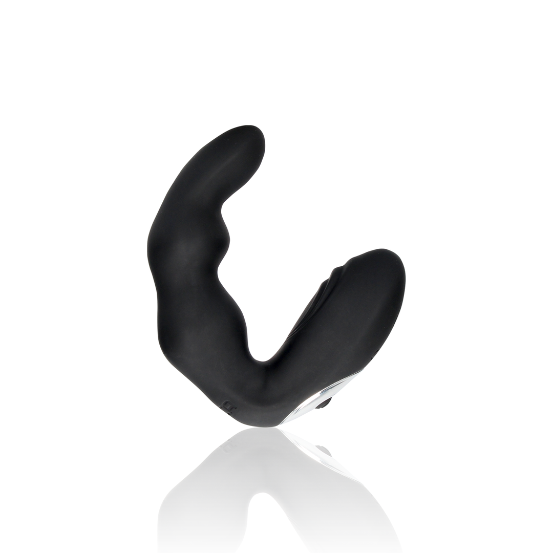 Ouch! by shots Gebogen Vibrerende Prostaatmassager met Afstandsbediening - Zwart (8714273051639)