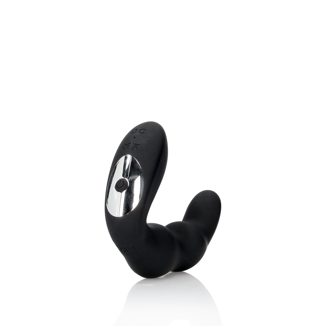 Ouch! by shots Gebogen Vibrerende Prostaatmassager met Afstandsbediening - Zwart (8714273051639)