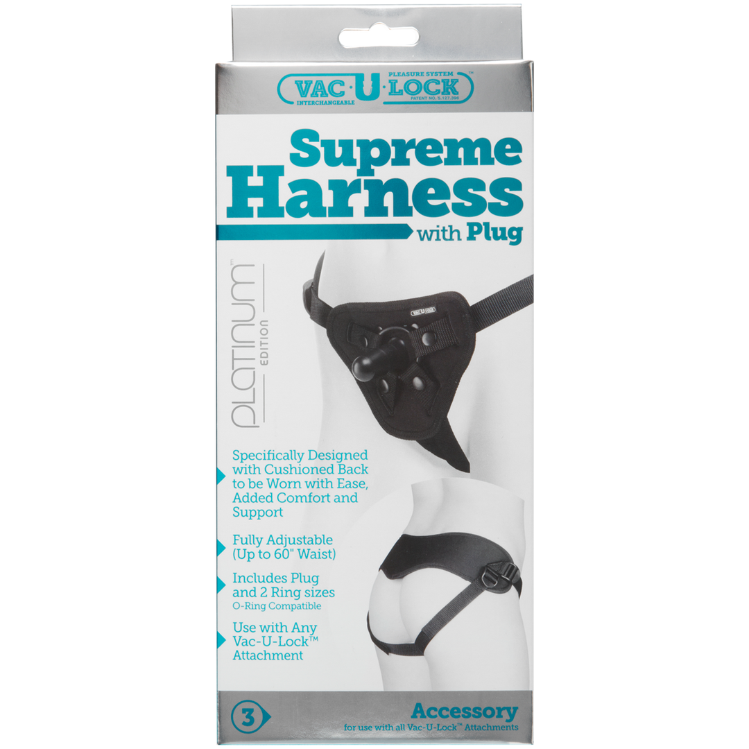 Doc johnson Platina Supreme Harness met Plug (782421018184)