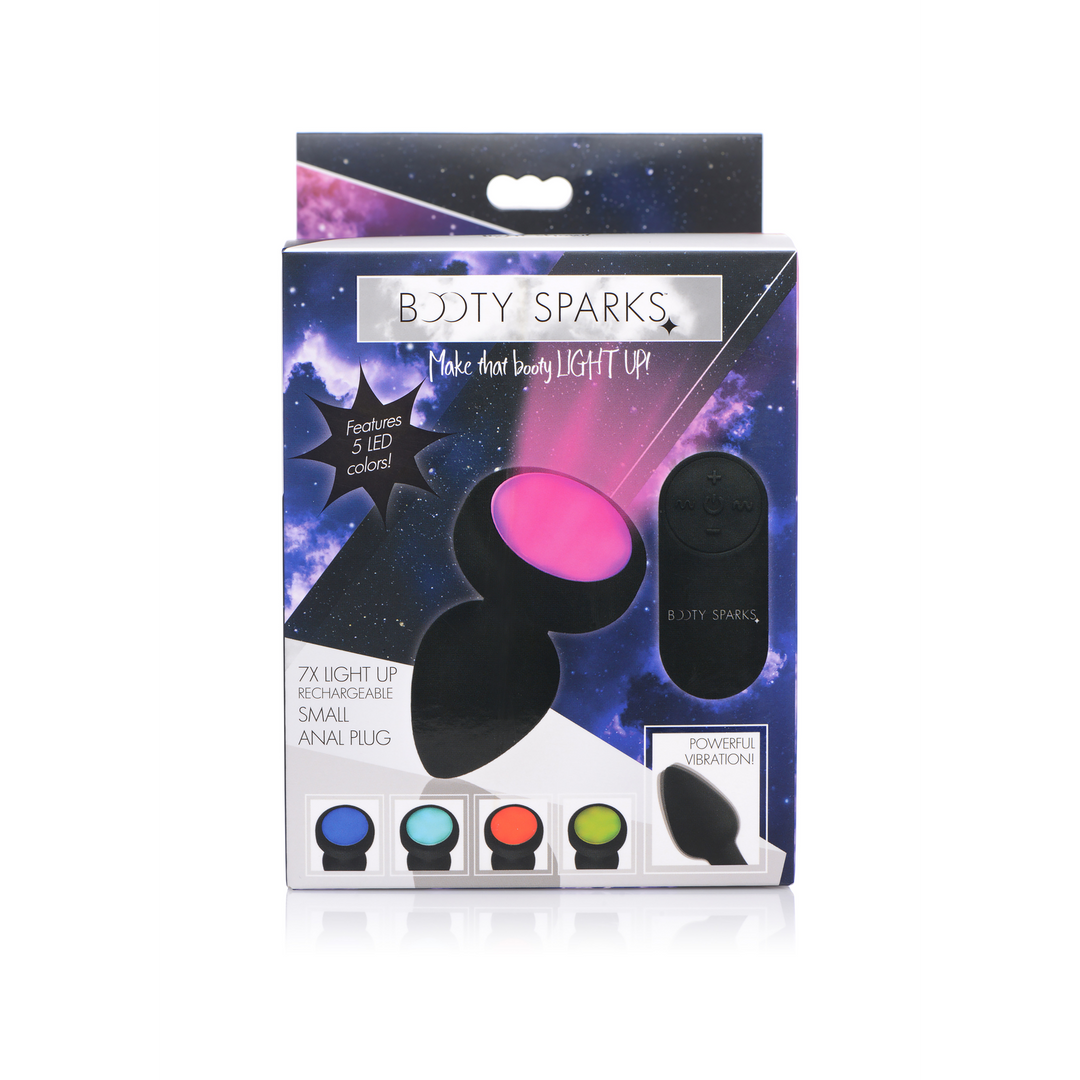 Xr brands Silicone Vibrating LED Plug - Klein (848518034557)