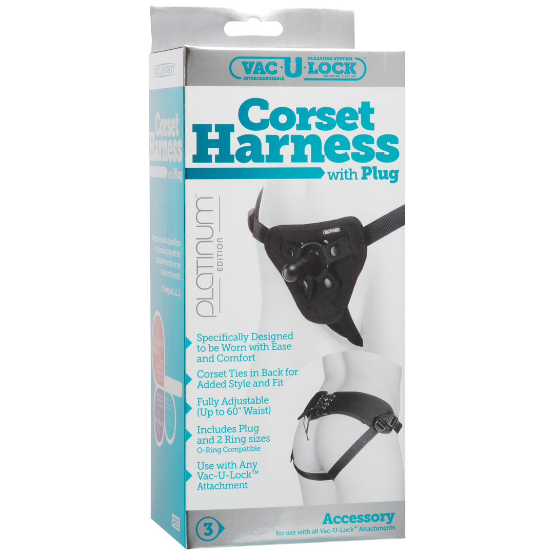 Doc johnson Platina Corset Harness met Plug (782421018191)