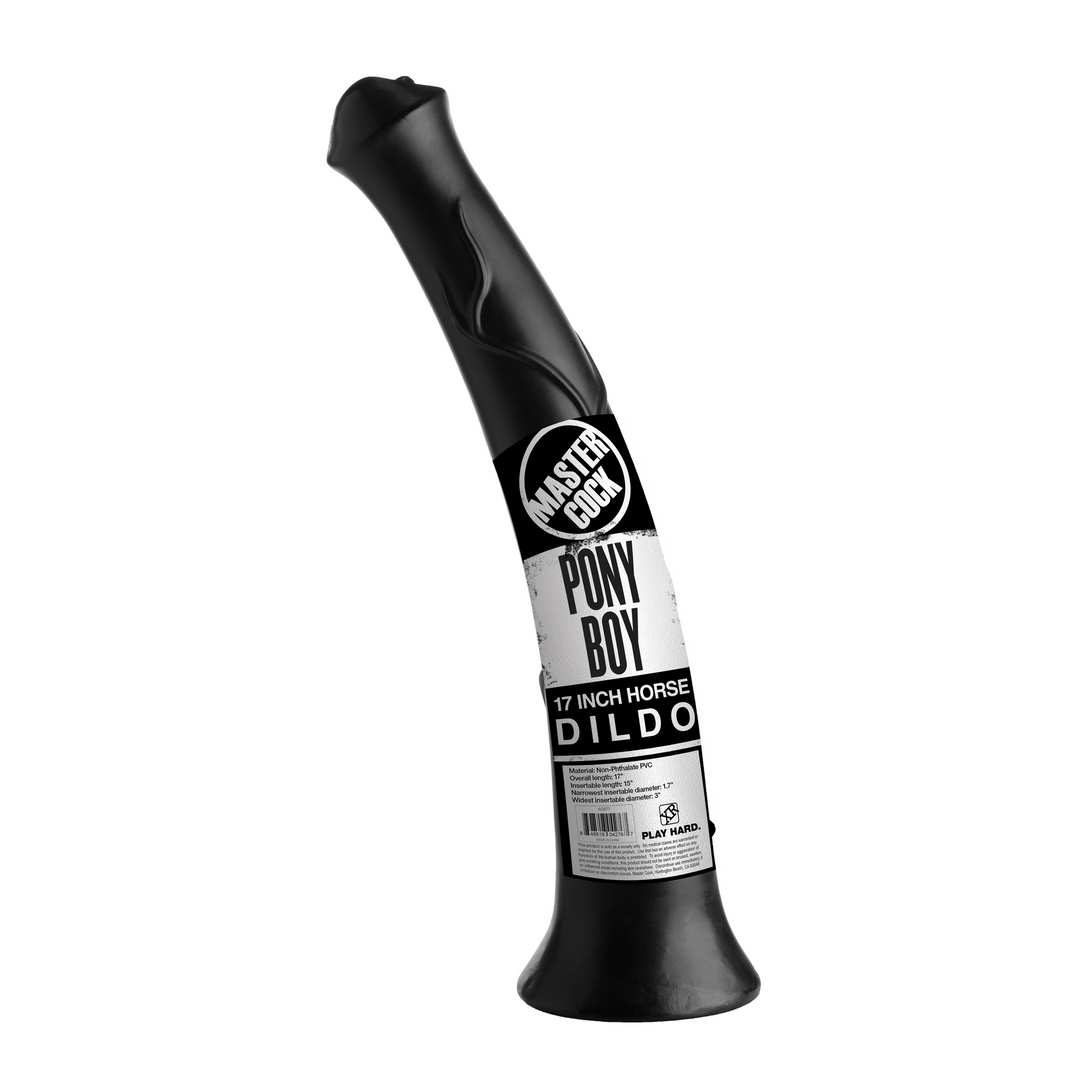 Xr brands Pony Boy Horse Dildo - 17 inch - Zwart (848518042767)