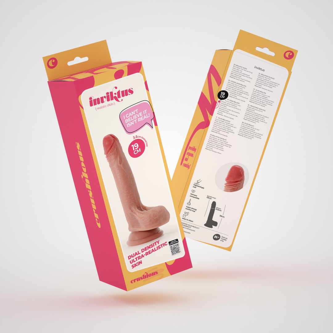 Crushious Inviktus - Vloeibare Silicoen Dildo - 7 / 19 cm - Vleeskleur (7403254159310)