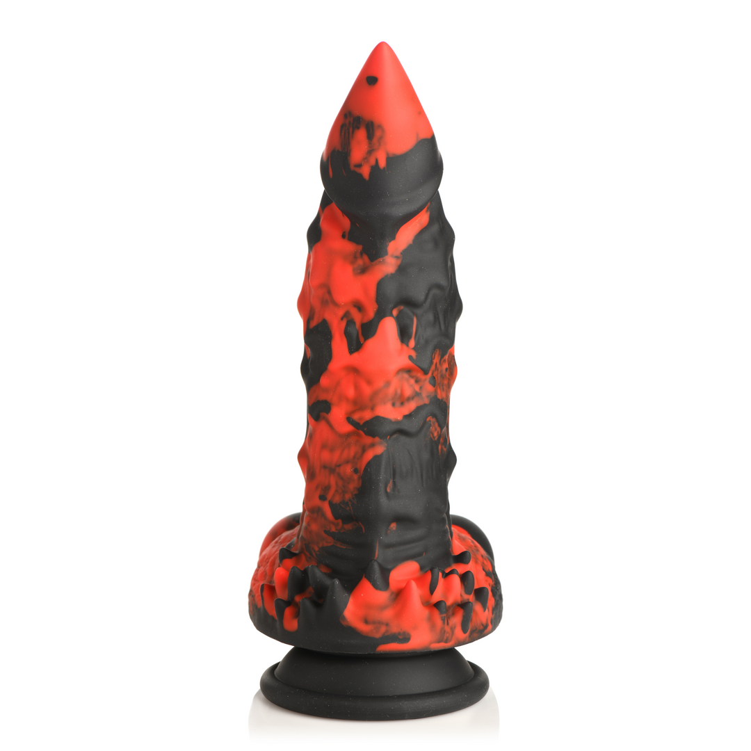 Xr brands Fire Demon - Monster Silicone Dildo - Rood/Zwart (848518052889)