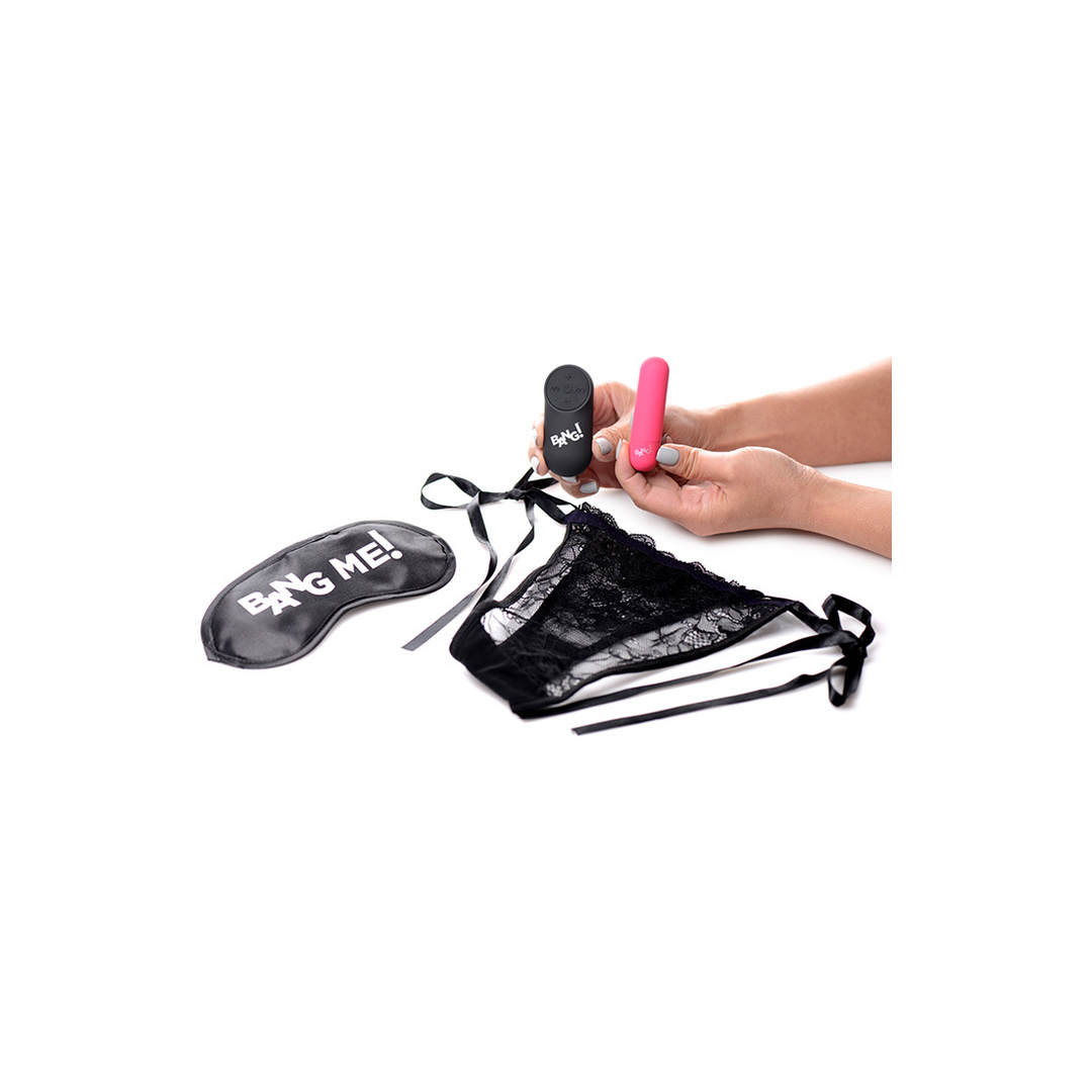 Xr brands Power Panty - Kantpanty, Bullet Vibrator en Blinddoek (848518039958)