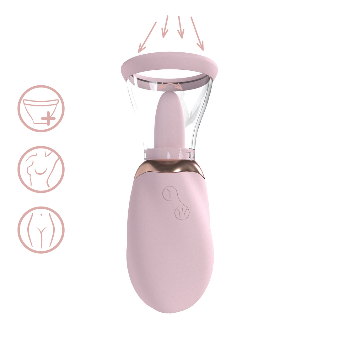 Pumped by shots Boost - Oplaadbare Vulva en Borstpomp - Roze (8714273054845)