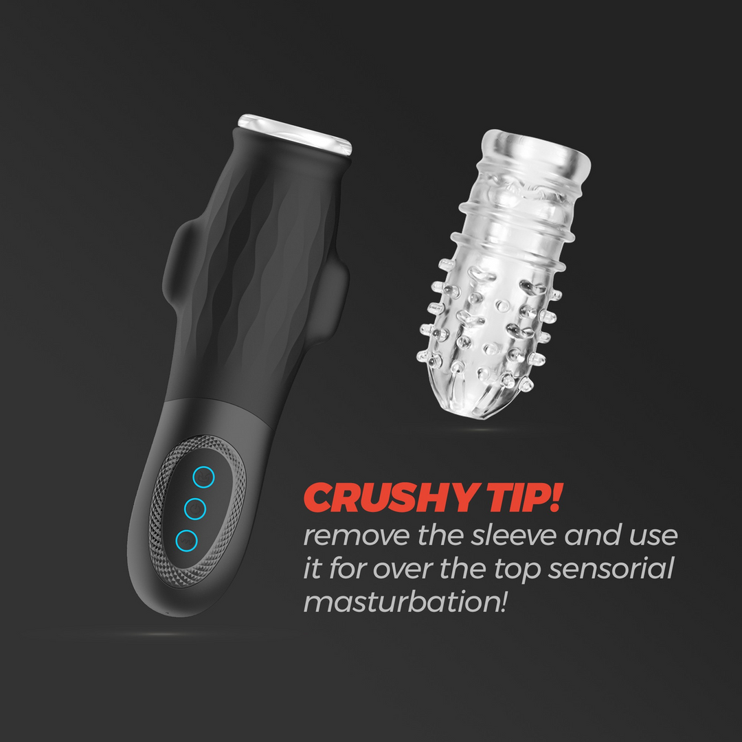 Crushious Gargantua - Suction Masturbator with Removable Sleeve and Lubricant - 0.3 fl oz / 10 ml (7403254161047)