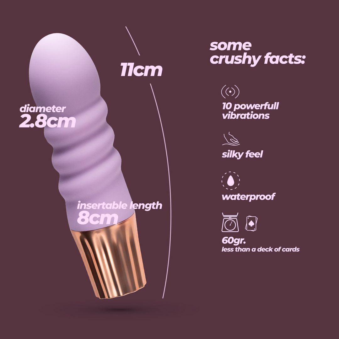 Crushious Mellow Bubbles - Mini Vibrator - Lavendel (7403254161276)