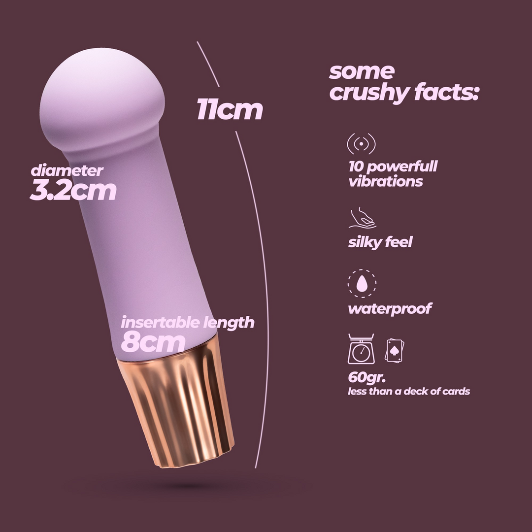 Crushious Mellow Puff - Mini Wand Vibrator - Lavendel (7403254161337)