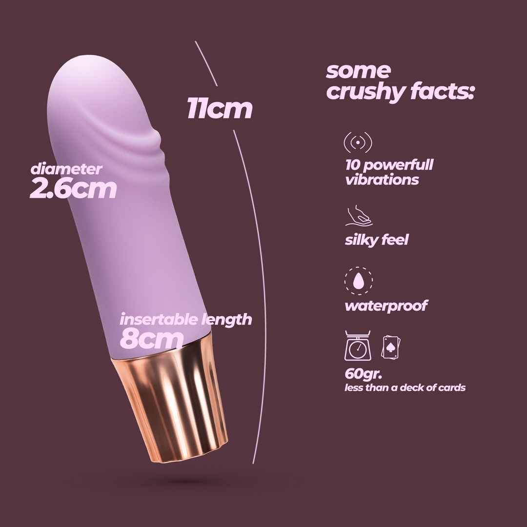 Crushious Mellow Waves - Mini Vibrator - Lavendel (7403254161290)
