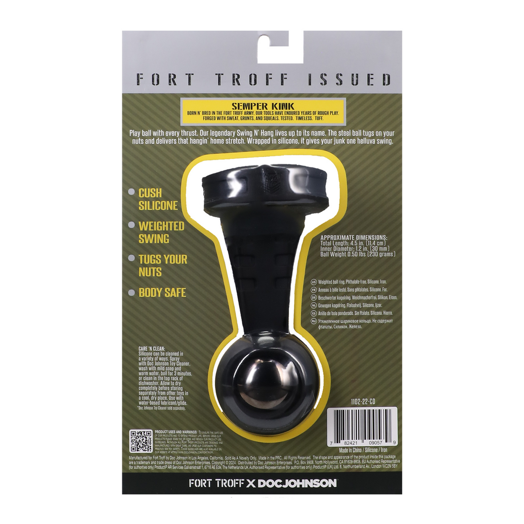 Doc johnson Swing N' Hang - Ball Stretcher - Zwart (782421090579)