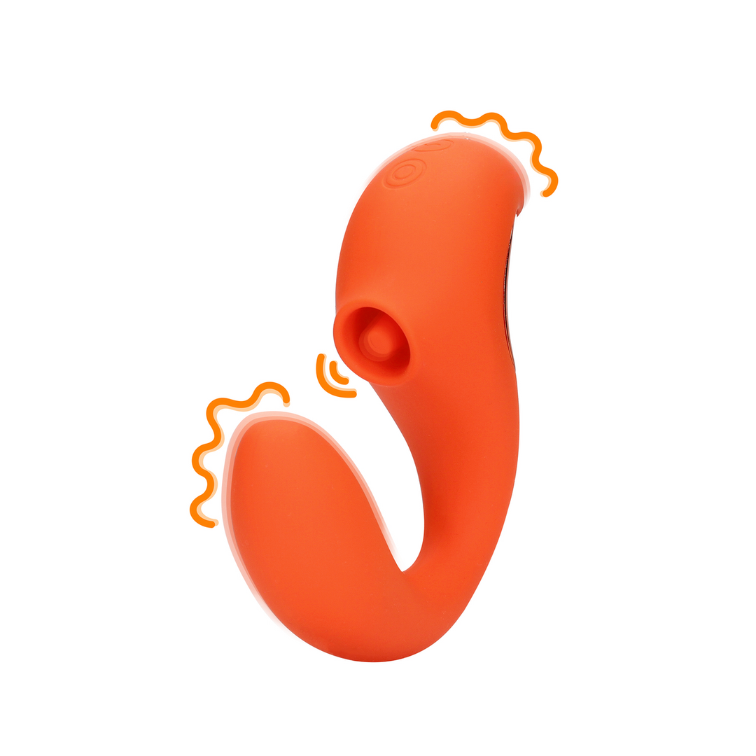 Loveline by shots G-Spot Vibrator met Clitorale Pulse Wave - Untamed Orange (8714273049292)