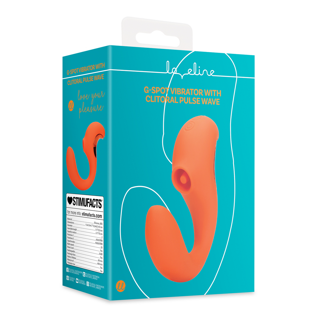 Loveline by shots G-Spot Vibrator met Clitorale Pulse Wave - Untamed Orange (8714273049292)