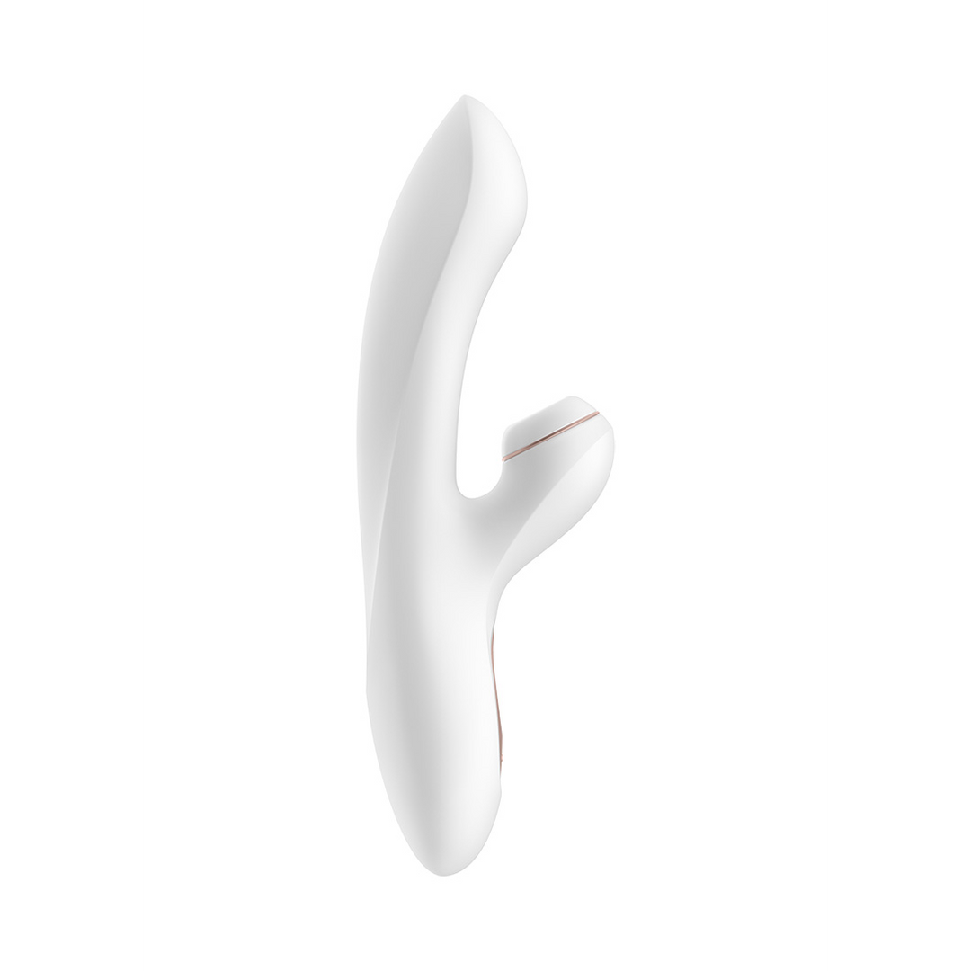 Satisfyer Pro Plus - G-Spot Air Pulse Stimulator en Vibratie - Wit/Roze Goud (4049369015504)