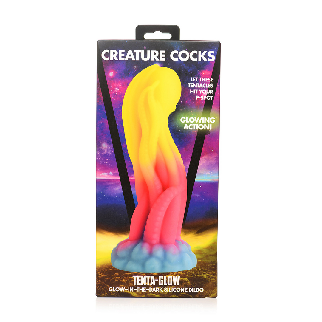 Xr brands Tenta Glow - Glow-in-the-Dark Silikon Dildo (848518054036)