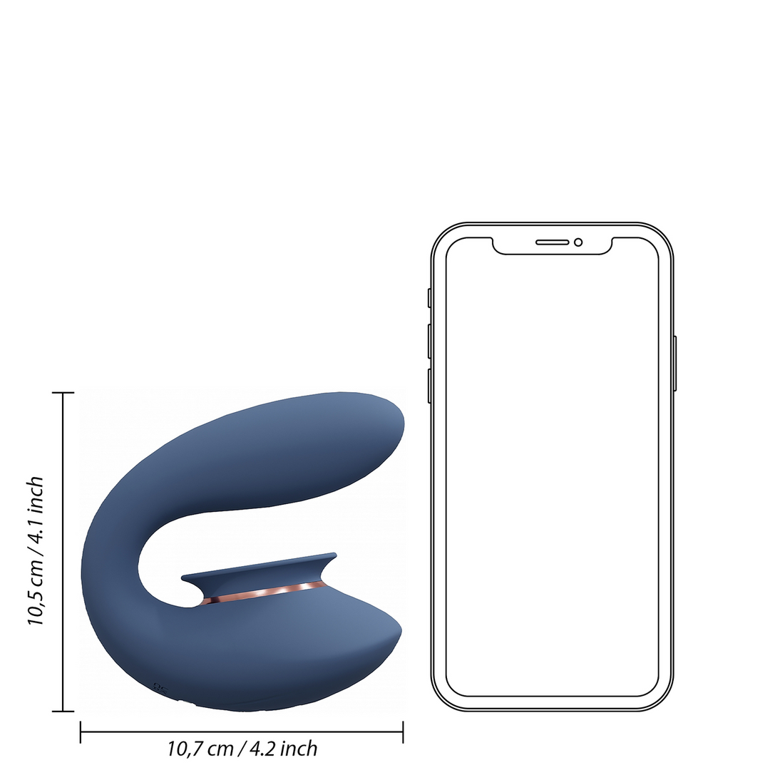 Innovation by shots Twitch 3 - Oplaadbare Vibrator en Suction - Blauw/Grijs (8714273054975)
