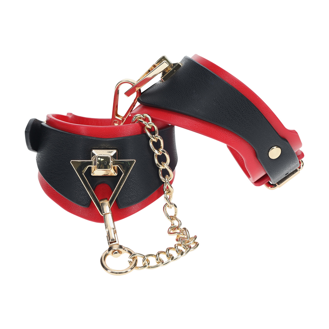 Ouch! by shots Milan Collectie - Handboeien - Zwart/Rood (8714273055958)