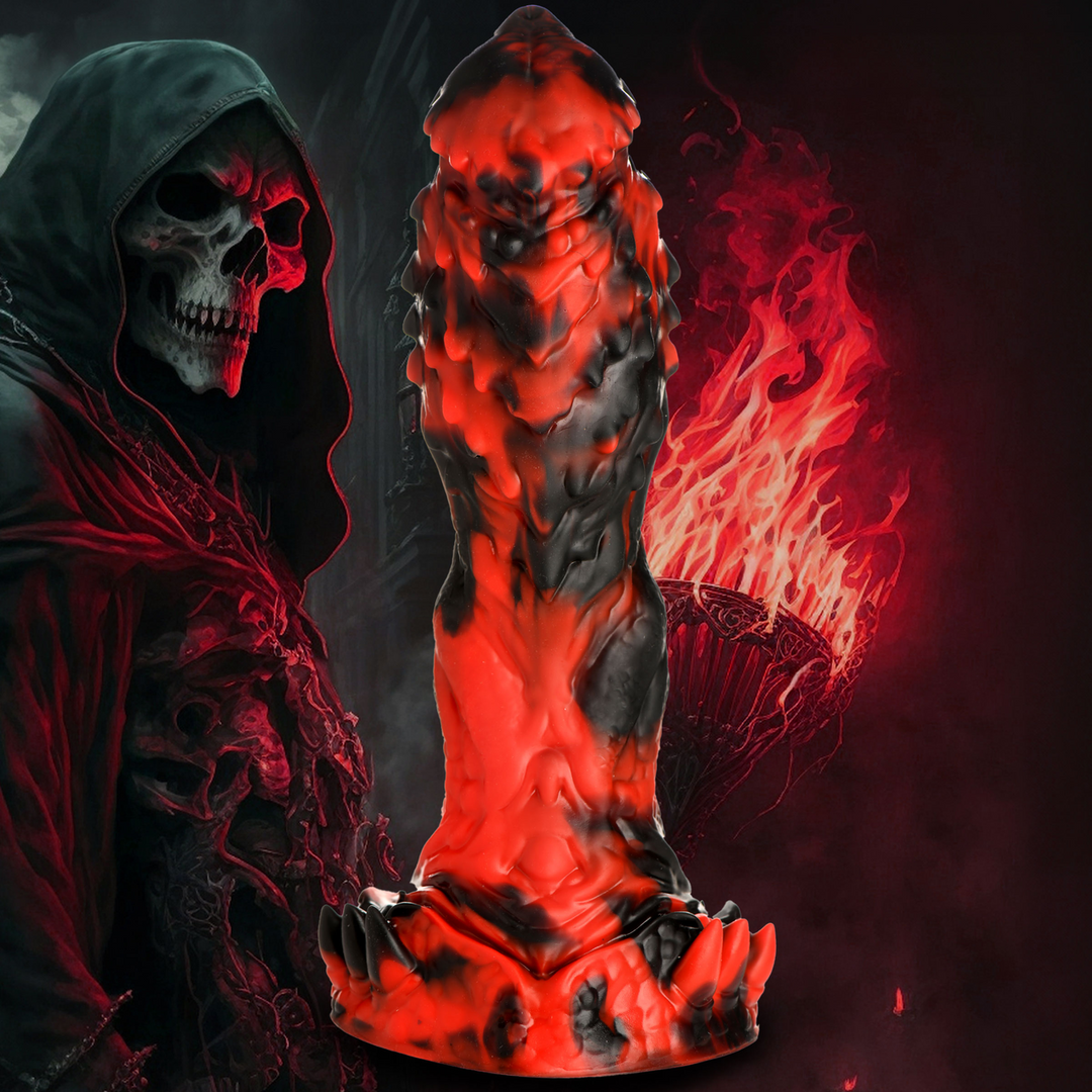 Xr brands Grim Reaper - Siliconen Dildo - Rood/Zwart (848518053213)