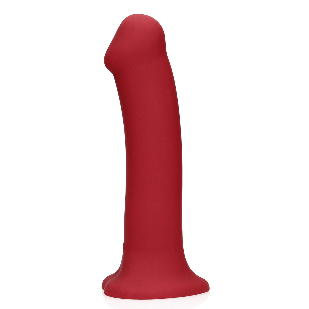 Loveline by shots Non-Phallic Vibrerende Dildo - Groot - Framboos Rood (8714273044976)
