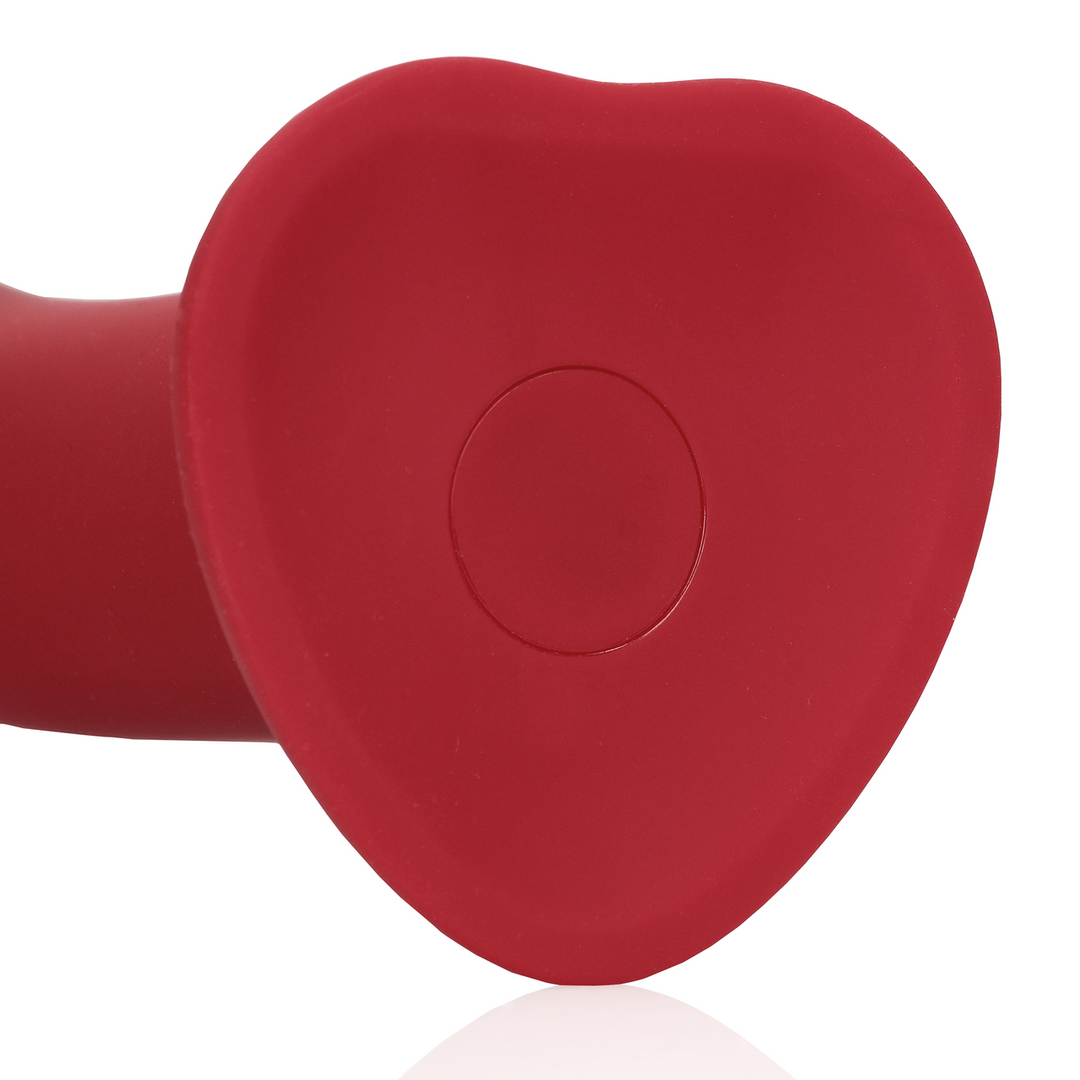 Loveline by shots Non-Phallic Vibrerende Dildo - Groot - Framboos Rood (8714273044976)