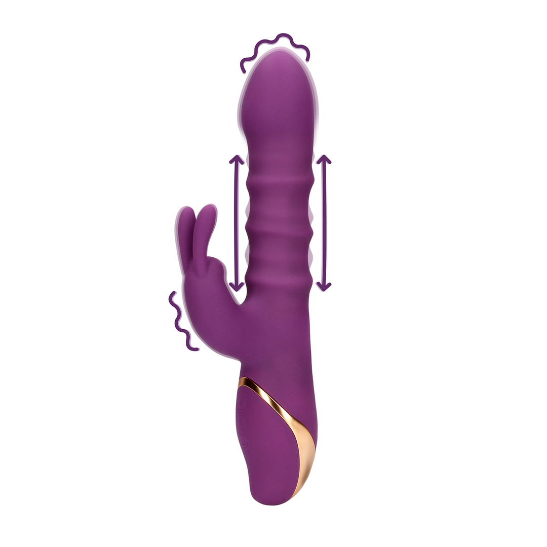 Loveline by shots 3 Op-en-Neer Bewegende Ringen Vibrator - Orchidee Paars (8714273049131)