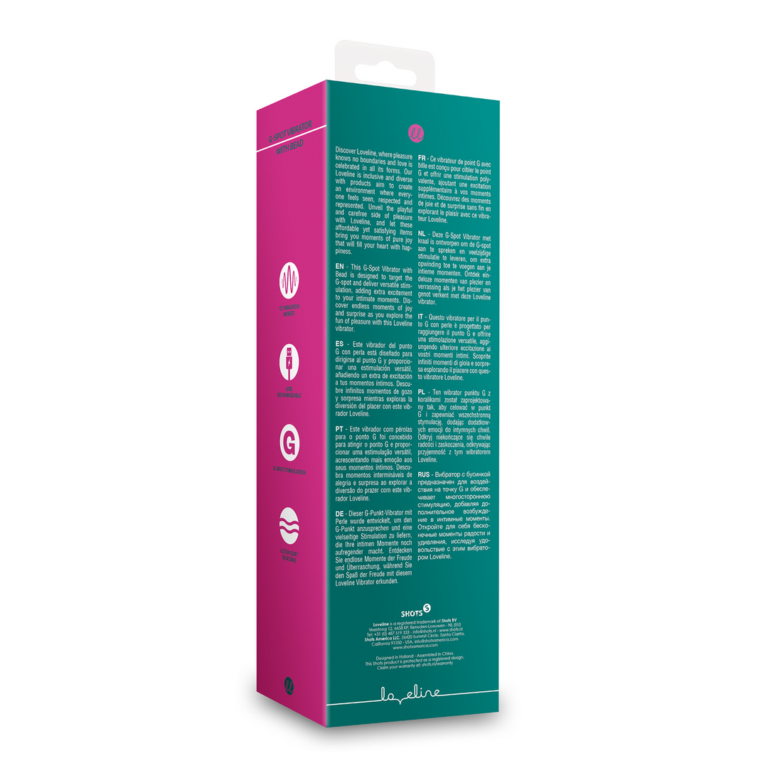 Loveline by shots G-Spot Vibrator met Parels - Blauw Groen (8714273049087)