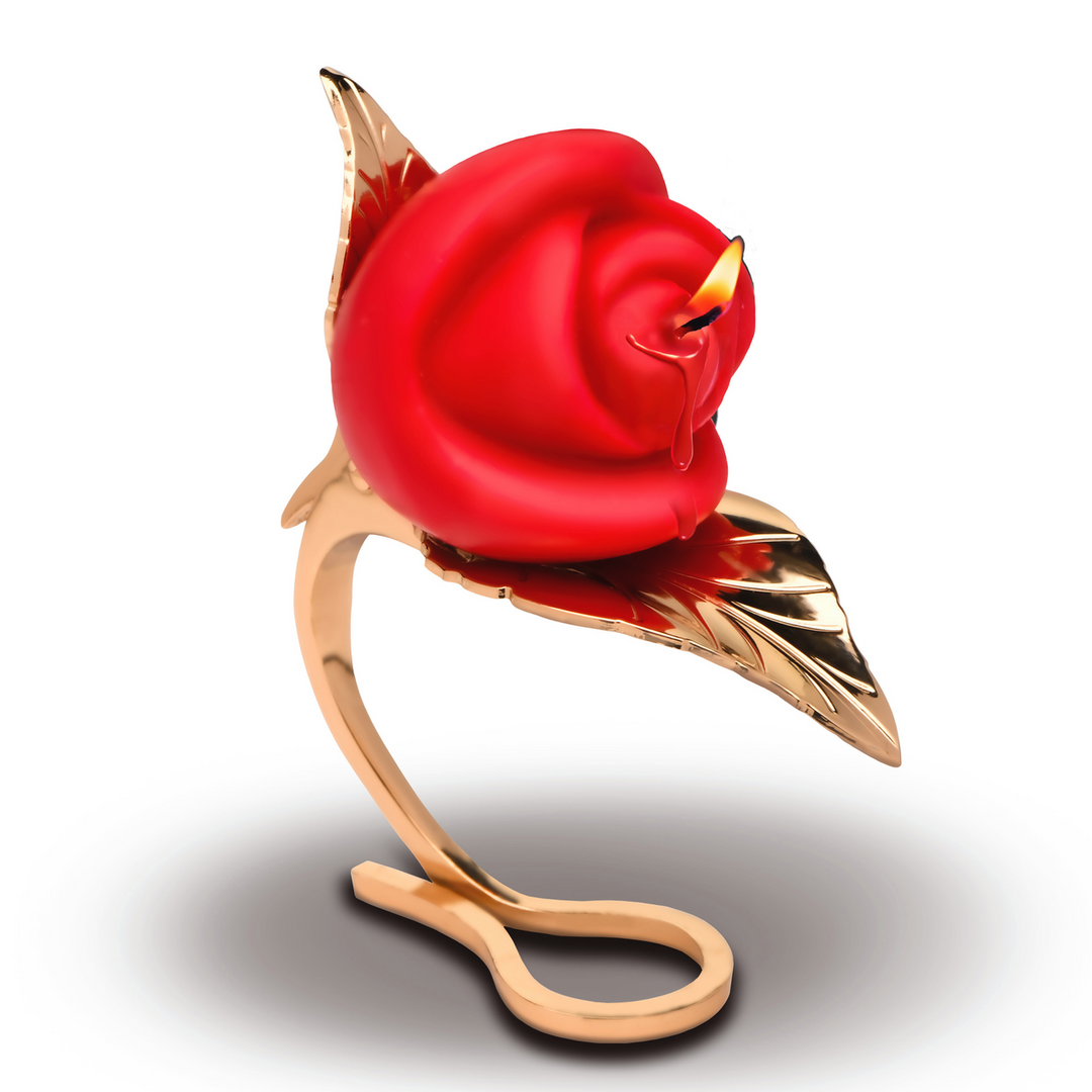 Xr brands Brandende Passie - Rozenkaars met Houder - Rood/Goud (848518052506)