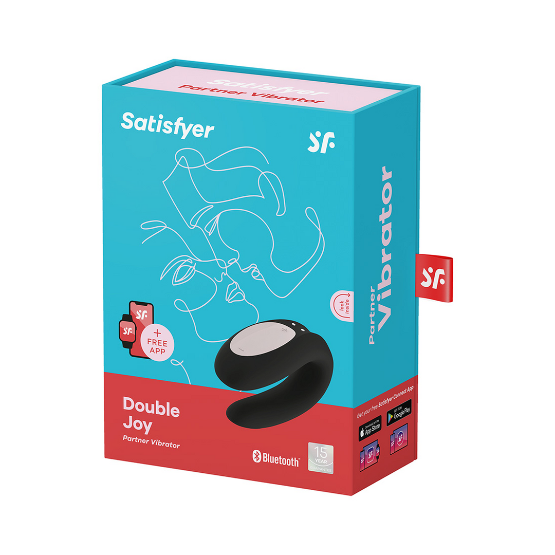 Satisfyer Double Joy - Partner Vibrator - Zwart (4061504002392)