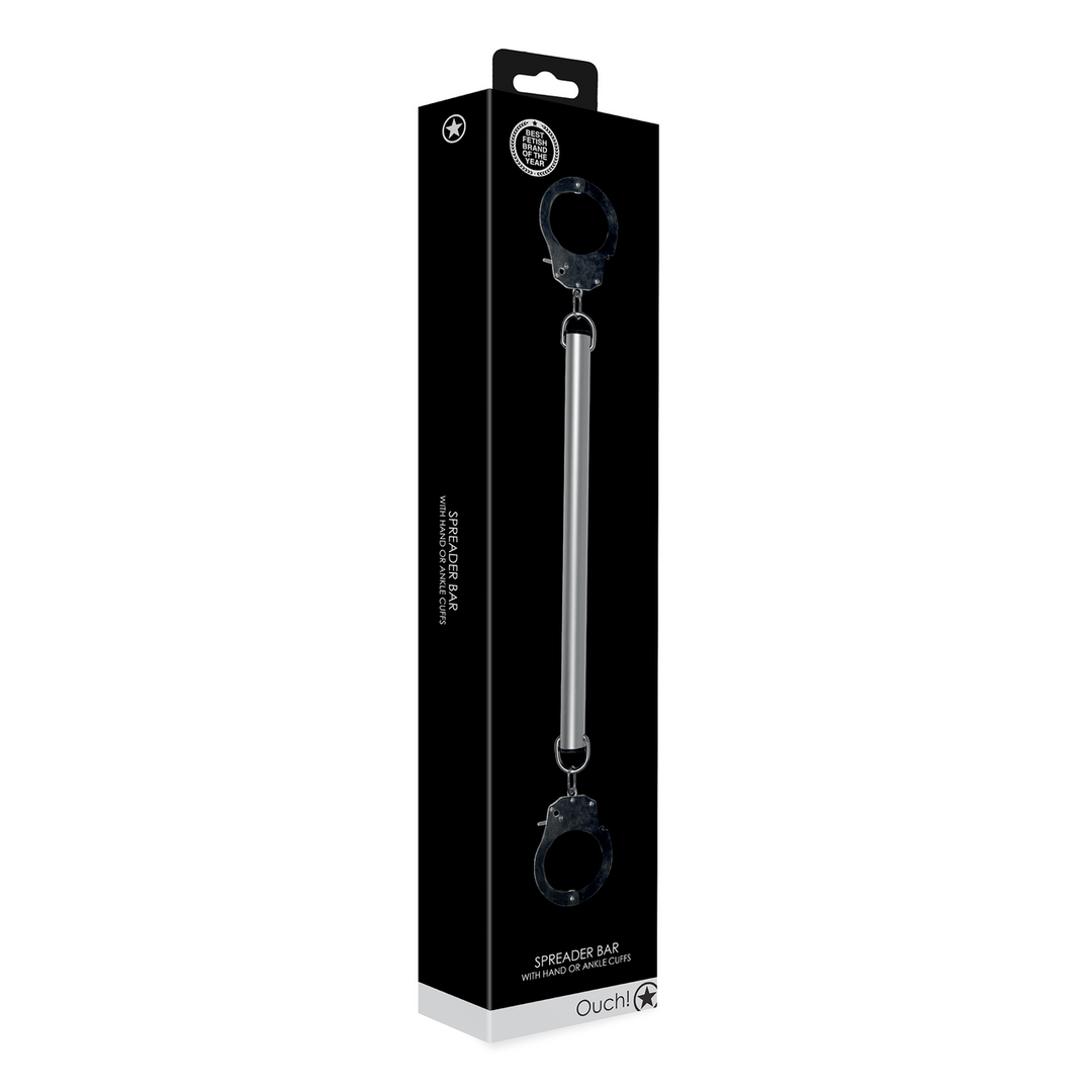 Ouch! by shots Spreader Bar met Hand- of Enkelboeien - Zilver (8714273047946)