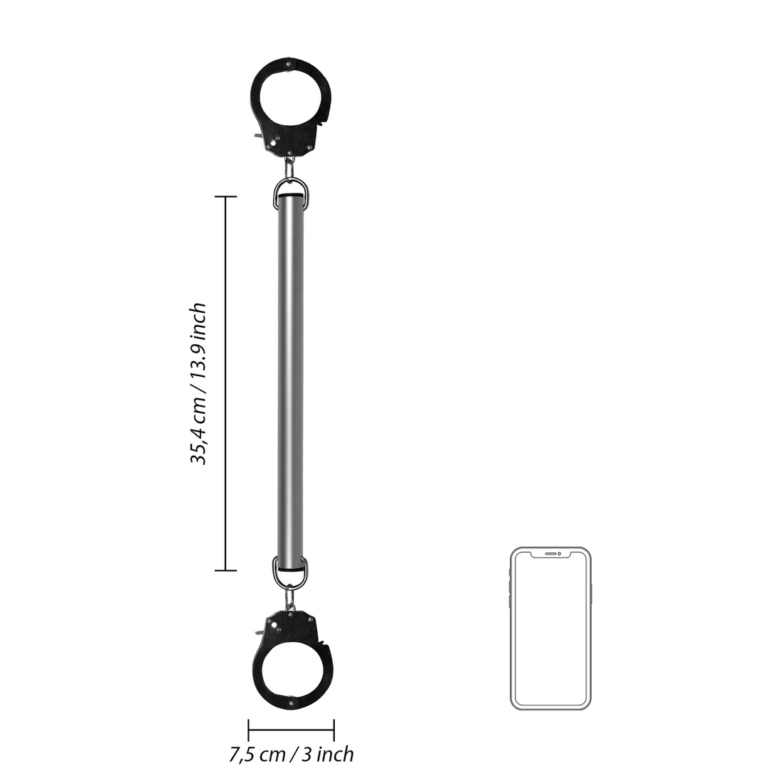 Ouch! by shots Spreader Bar met Hand- of Enkelboeien - Zilver (8714273047946)