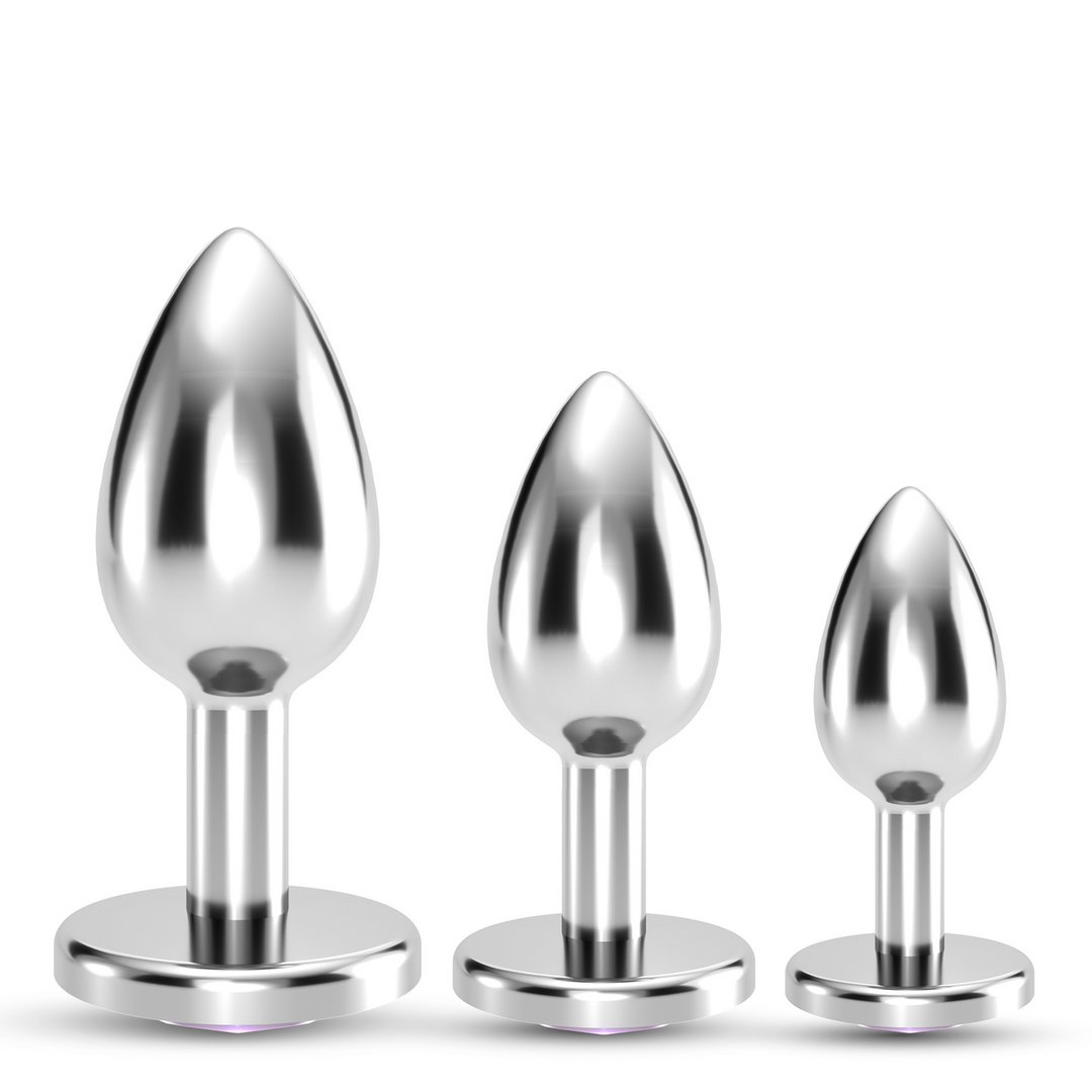 Crushious Bijou - Anal Wet Train Trio - 3 Jewel Plugs - Roze (7403254151024)