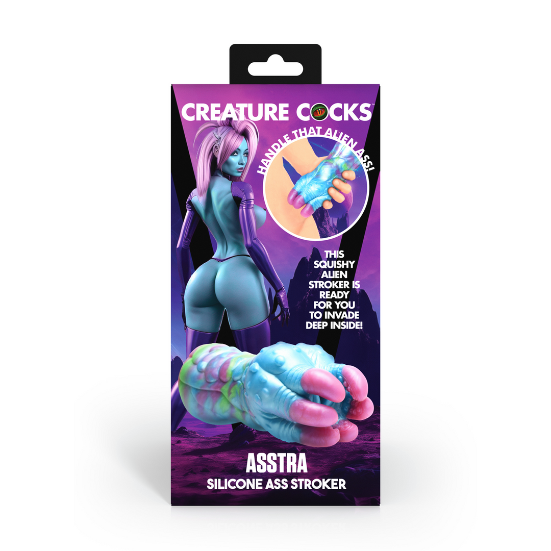 Xr brands Asstra - Siliconen Achterste Stroker - Blauw/Paarse (848518058508)