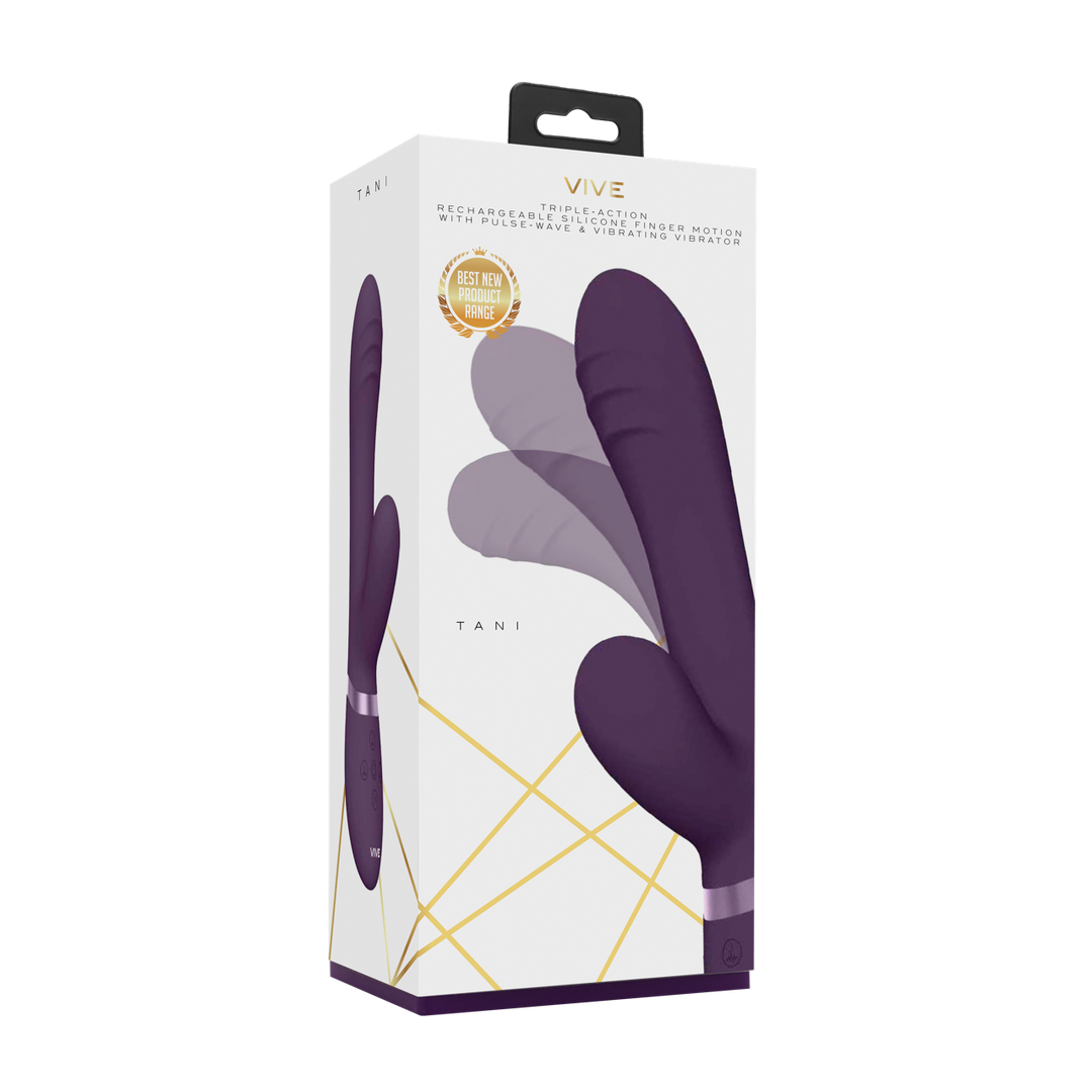 Vive by shots Tani - Finger Motion met Pulse-Wave Vibrator - Paars (7423522539590)