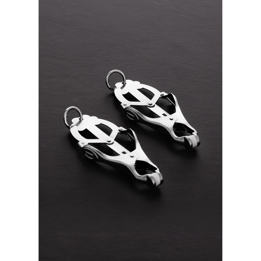 Steel by shots 2 Squeezer Teaser Clover Tepelklemmen met Ring (8714273782212)