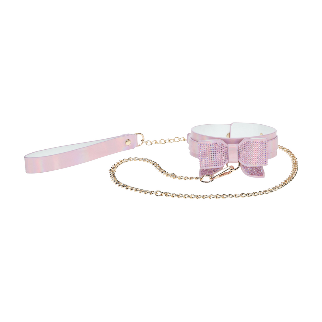 Ouch! by shots Paris Collectie - Halsband met Leash - Roze (8714273056146)
