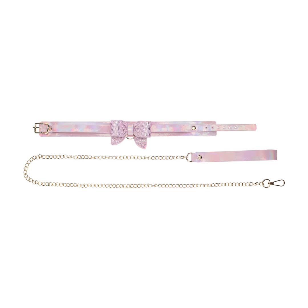 Ouch! by shots Paris Collectie - Halsband met Leash - Roze (8714273056146)