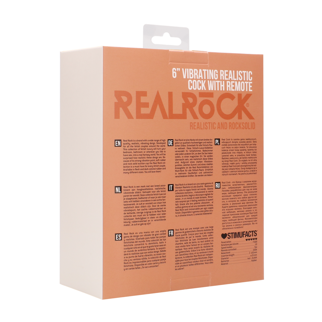 Realrock by shots Vibrerende Realistische Cock met Scrotum - 6 / 15 cm (8714273070739)