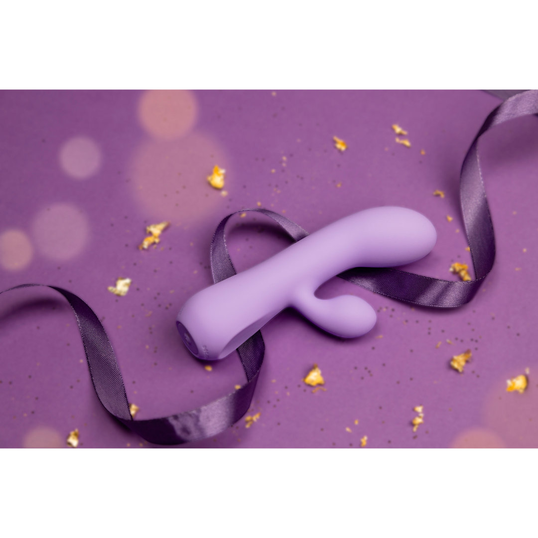 Doc johnson Aura - Oplaadbare Siliconen Rabbit Vibe - Lilac (782421083281)