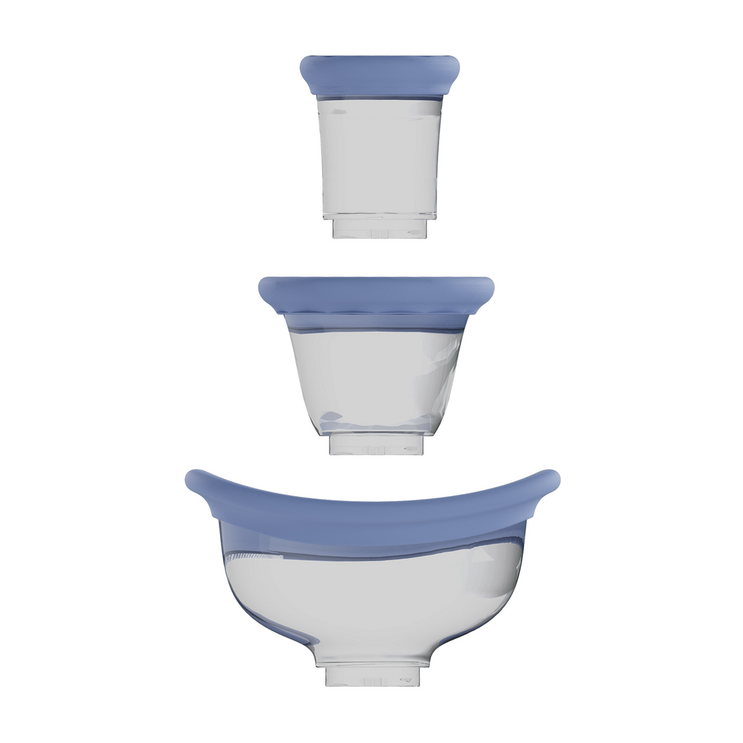 Pumped by shots Opwindend - Oplaadbare Vulva- en Borstpomp - Blauw (8714273055347)