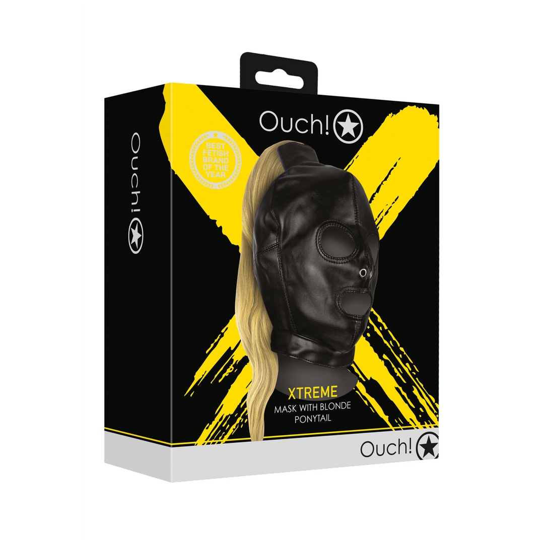 Ouch! by shots Mask met Blonde Ponytail - Zwart (8714273050984)