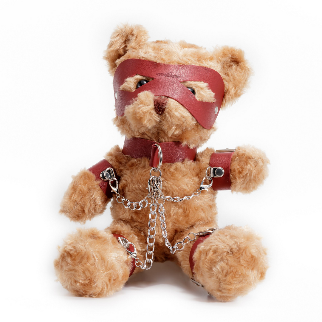 Crushious Crushito - Bondage Teddybeer - 31 cm - Rood (7403254161757)