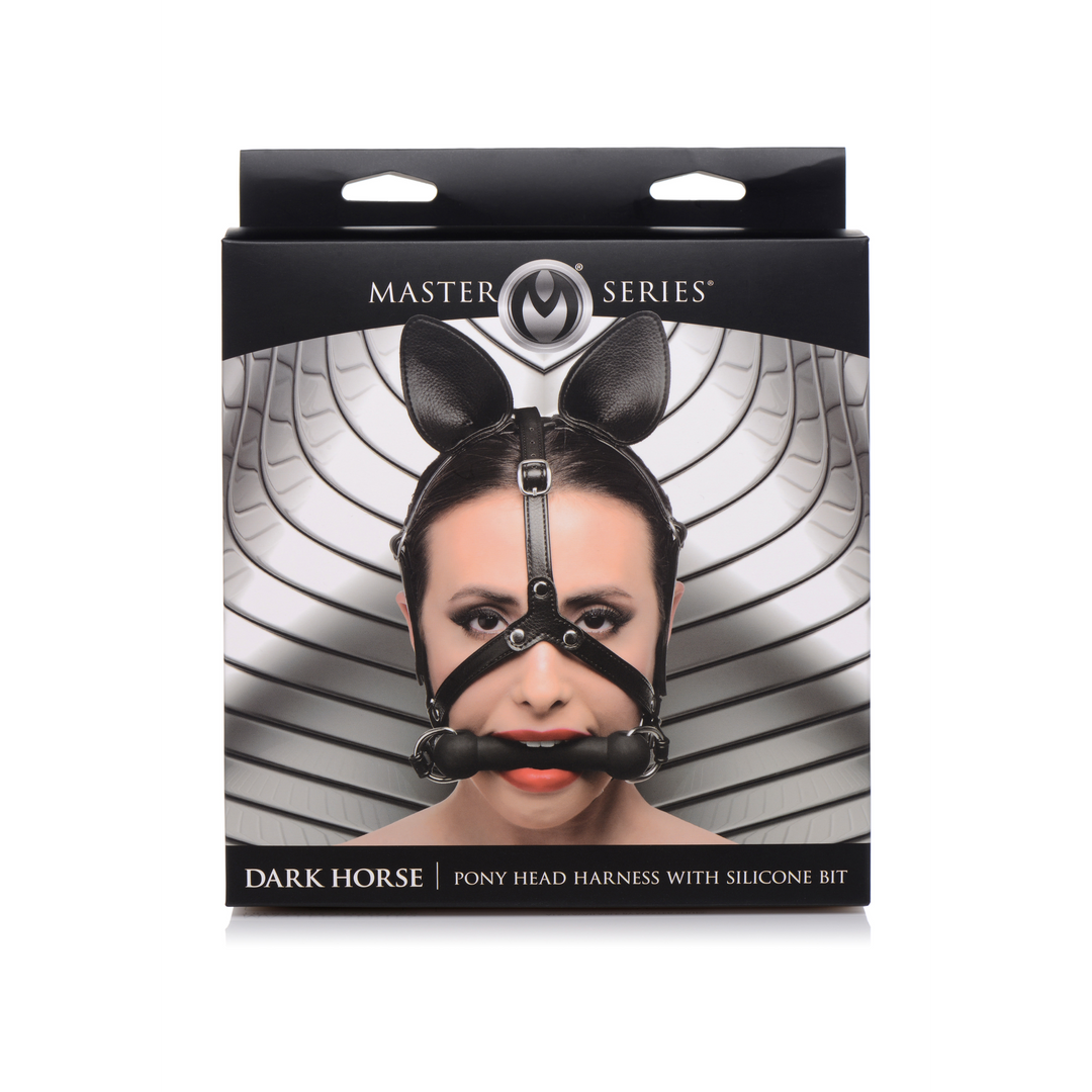 Xr brands Dark Horse - Pony Hoofbril met Siliconen Bit (848518033918)