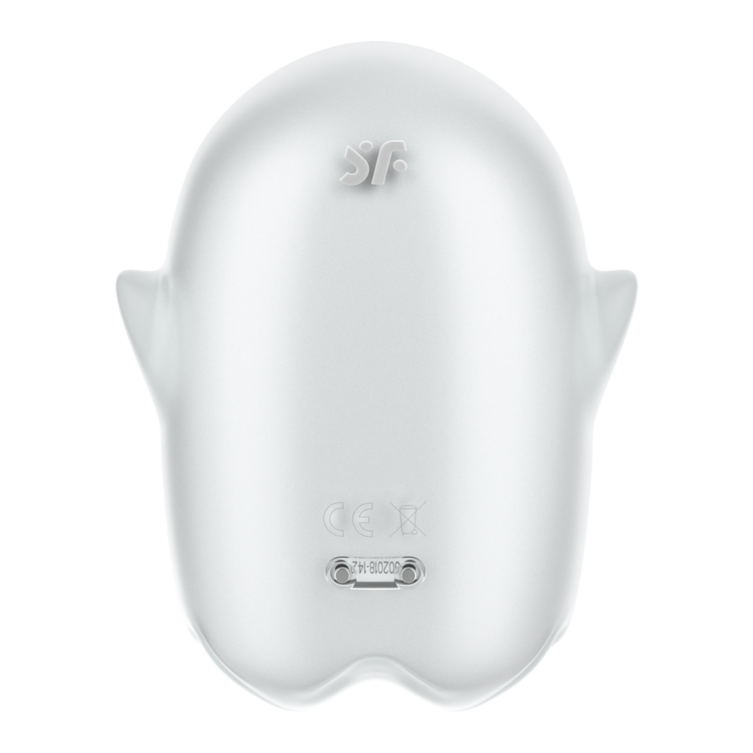 Satisfyer Glowing Ghost - Glow in the Dark - Dubbele Air Pulse Vibrator - Wit (4061504060057)