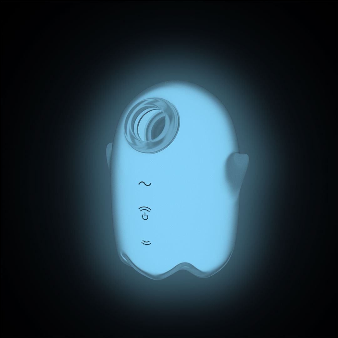 Satisfyer Glowing Ghost - Glow in the Dark - Dubbele Air Pulse Vibrator - Wit (4061504060057)