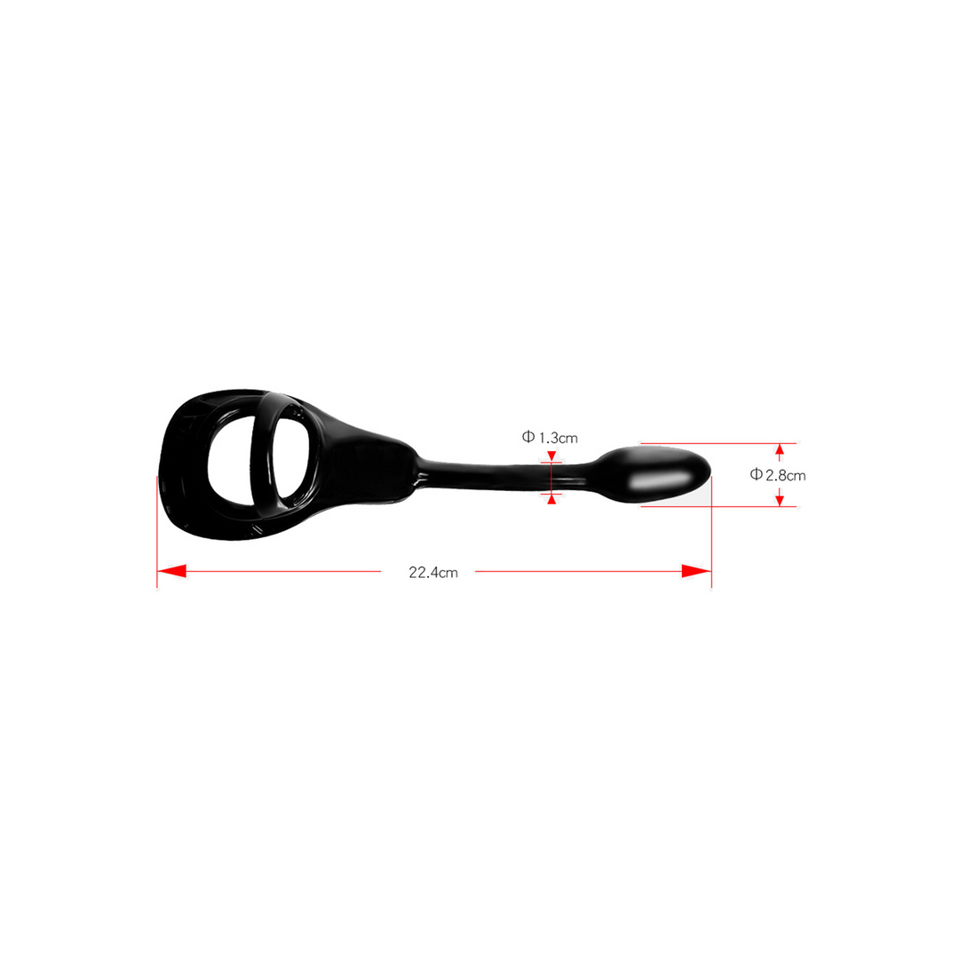 Perfectfitbrand Armor Tug Lock - Cockring met Ball Strap en Butt Plug - Klein (854854005502)