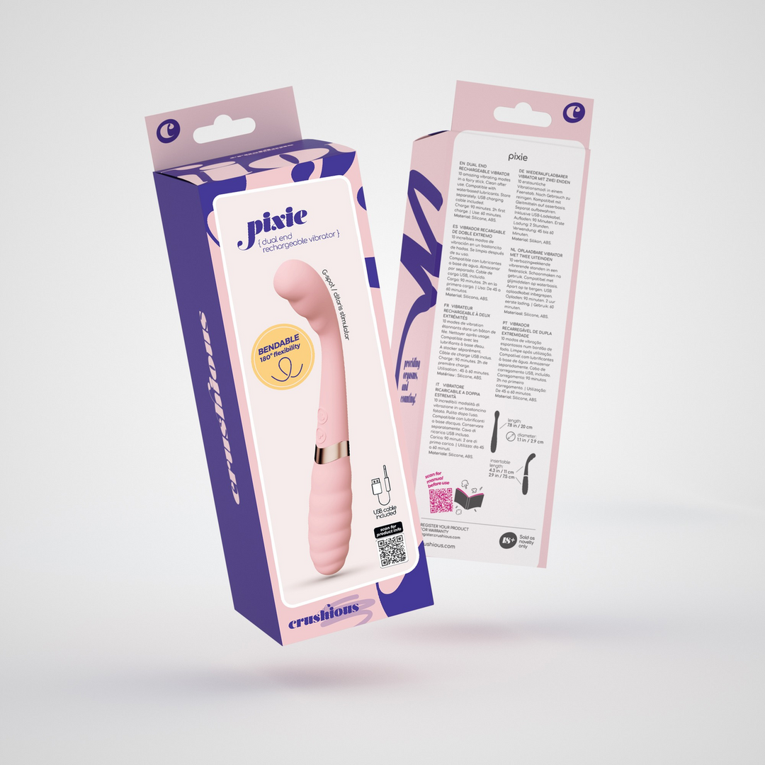 Crushious Pixie - Flexibele Dual Vibrator - Roze (7403254157545)