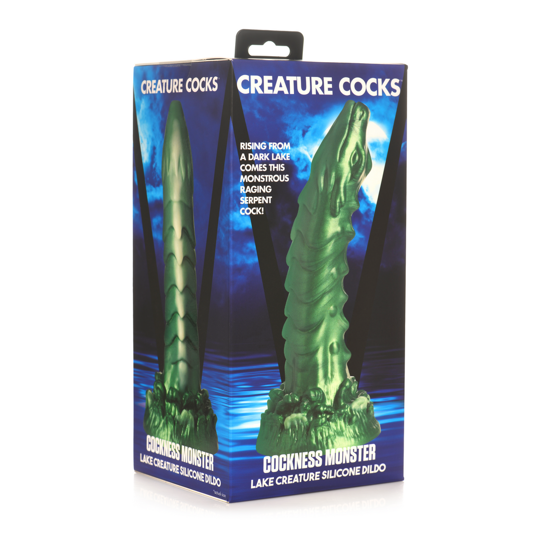 Xr brands Cockness Monster - Lake Creature Silicone Dildo - Groen (848518052896)