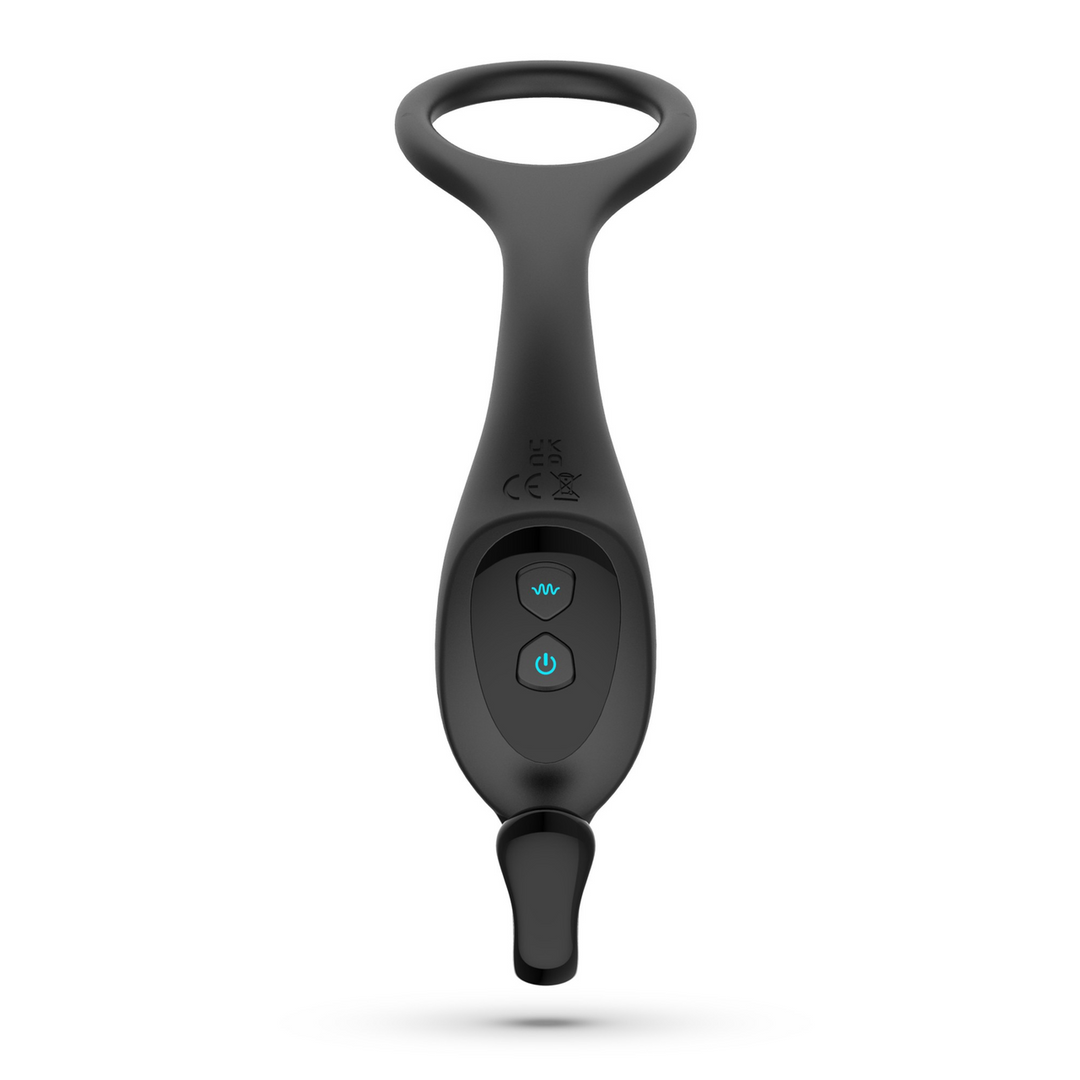 Crushious Magoo - Vibrerende en Duwende Prostaatmassager met Cockring en Afstandsbediening - Zwart (7403254158924)