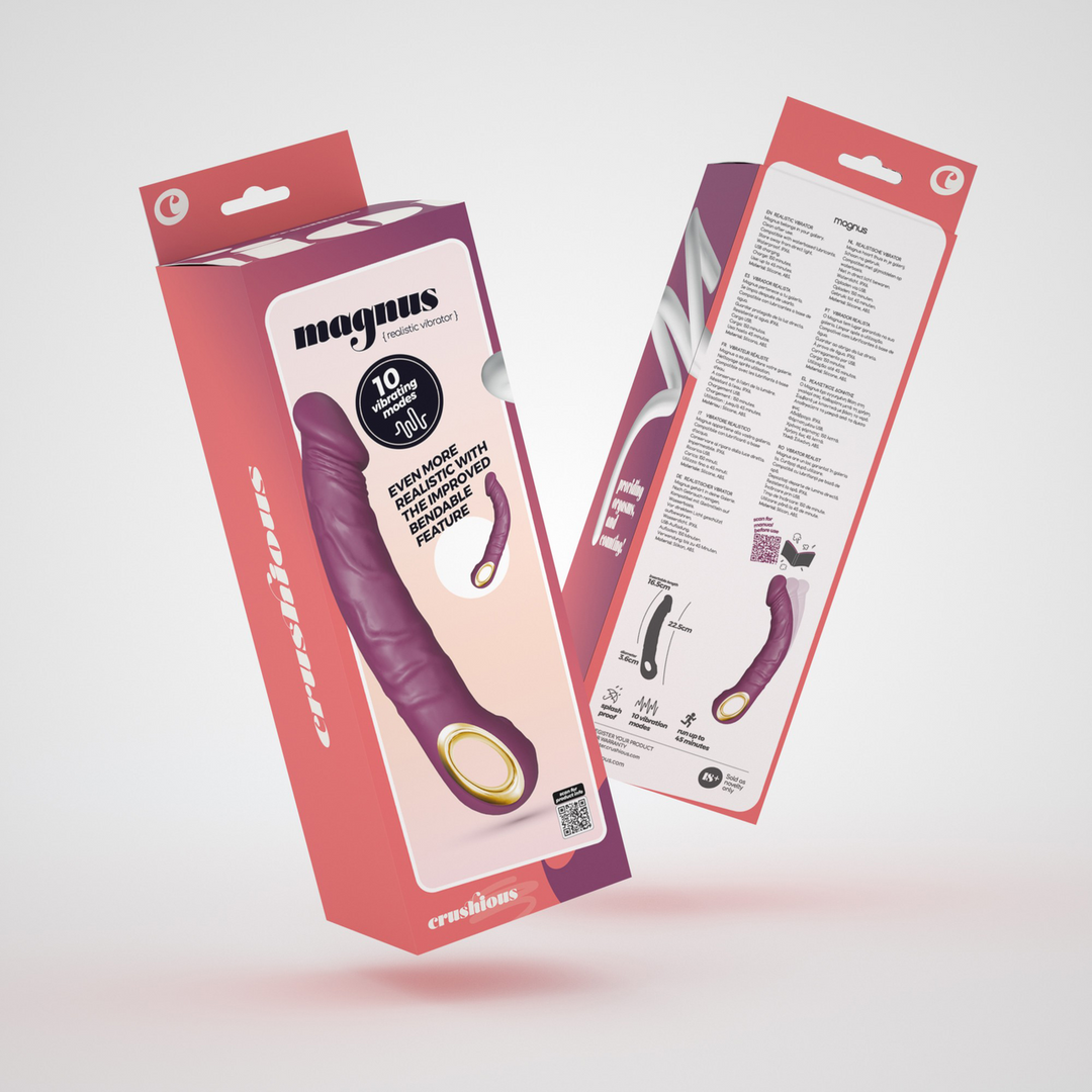Crushious Magnus Bend - Realistische Flexibele Vibrator - Paars (7403254161085)